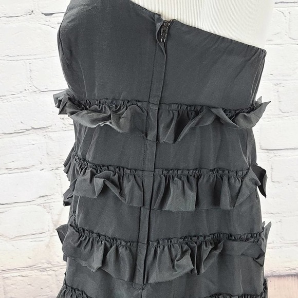 GAP Silk Cotton Blend strapless ruffle dress - Picture 12 of 13